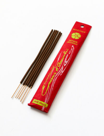 Saffron Patchouli Incense – Pack of 10