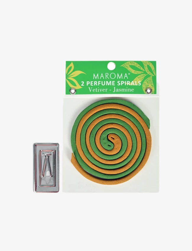 Vetiver and Jasmine Perfume Spirals