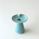 Ceramic Tapper Candle Holder Blue