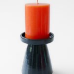 Ceramic Black Pillar Candle Holder