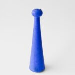 Ceramic Deep Blue Taper Candle Holder