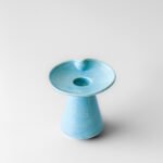 Ceramic Taper Candle Holder Blue