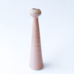 Ceramic Light Pink Taper Candle Holder